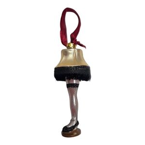 Christmas Story Leg Lamp Christmas Ornament with Red Ribbon